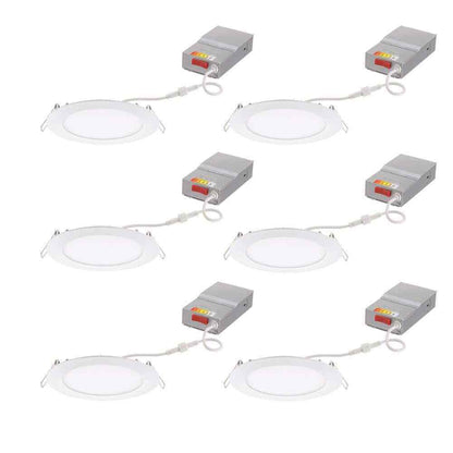 Juno Contractor Select WF4 4 in. CCT Canless LED White Recessed Light  6-Pack