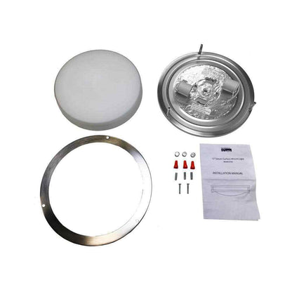 HomeSelects Saturn 2-Light Brushed Nickel Flush Mount 6102