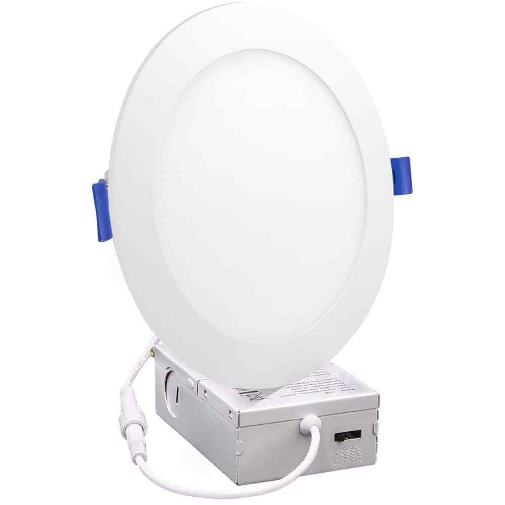 Maxxima 6 in. Slim Round 2700K to 5000K IC Rated Canless Recessed LED Kit