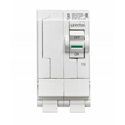 Leviton Branch Circuit Breaker Standard 2-Pole 110A 120V/240V Hydraulic Magnetic