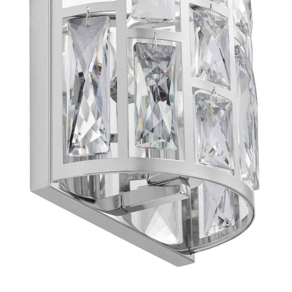 Home Decorators Collection Kristella 1-Light Chrome Indoor Wall Sconce