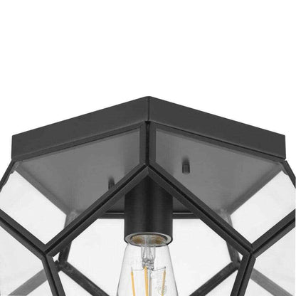 Progress Lighting Wianno 10 in. 1-Light Matte Black Flush Mount Ceiling Light