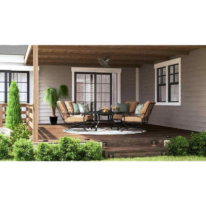 Bentley II 18 in. Indoor/Outdoor Brushed Nickel Oscillating Ceiling Fan