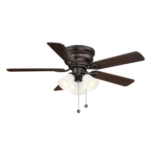 Clarkston II 44 in. LED Indoor Oil Rubbed Bronze Ceiling Fan w/ Light Kit