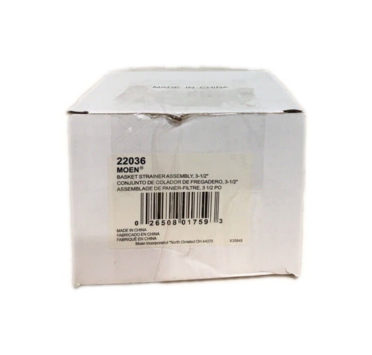 MOEN Stainless Steel 3-1/2 in. Basket Strainer with Drain Assembly 22036