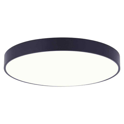 CANARM Low Profile Edgeless 9 in. Matte Black Integrated LED Flush Mount
