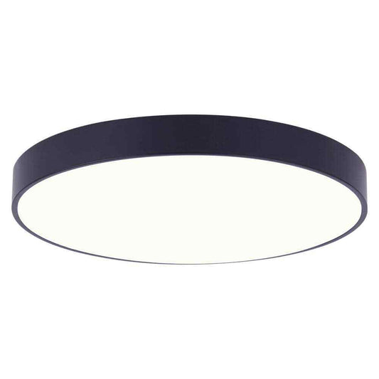 CANARM Low Profile Edgeless 9 in. Matte Black Integrated LED Flush Mount