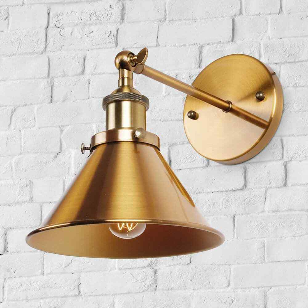 Parrot Uncle Rhem 7 in. 1-Light Brass Gold Wall Sconce Light BH11809110V