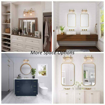 LNC Modern Light Gold Bathroom Vanity Light 2-Light Powder Room Wall Light