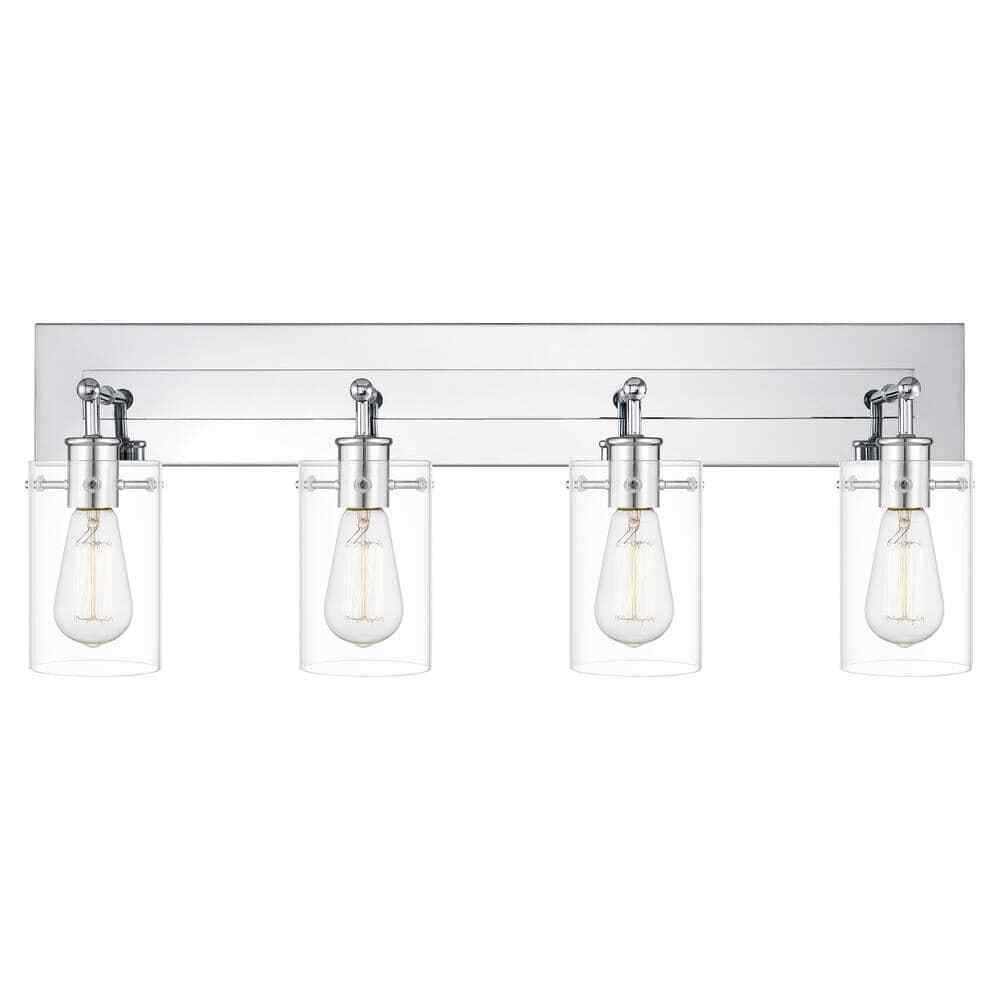 Hampton Bay Regan 29.25 in. 4-Light Chrome Bathroom Vanity Light