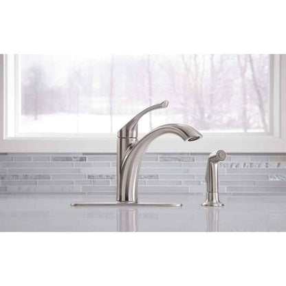 KOHLER Mistos Single-Handle Standard Kitchen Faucet w/ Side Sprayer
