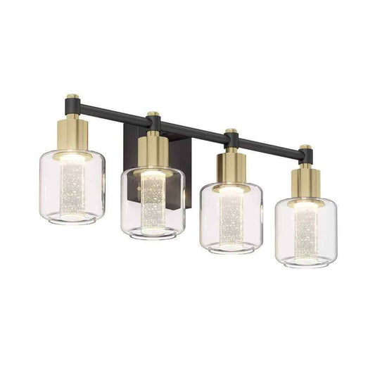 Artika Champagne Globe 26 in. LED 5 Vanity Light Bar for Bathroom Bubble Glass