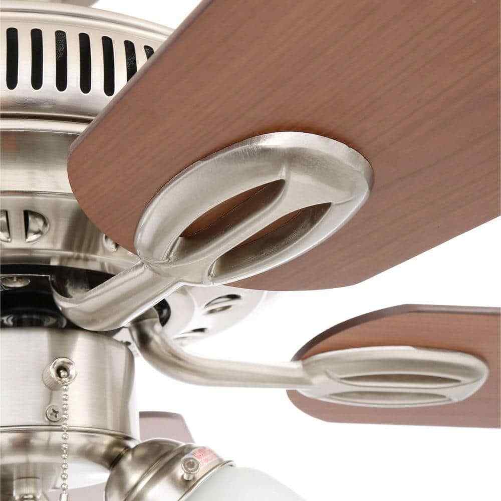 Hampton Bay Glendale 52 in. LED Indoor Brushed Nickel Ceiling Fan with Light Kit