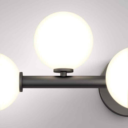 Artika Bloom 5-Light Black Modern LED Vanity Light Bar Bathroom Frosted Glass