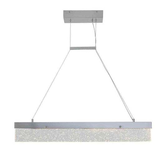 Artika Essence Bar 28-Watt LED Chrome Modern Island Hanging Light Chandelier