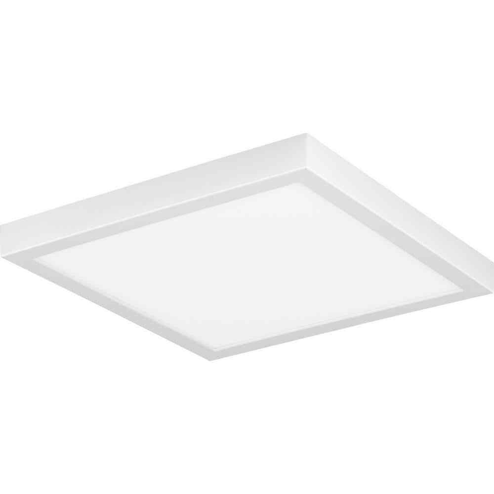 Progress Lighting Everlume 11 in. White Integrated LED Edgelit Semi-Flush Mount