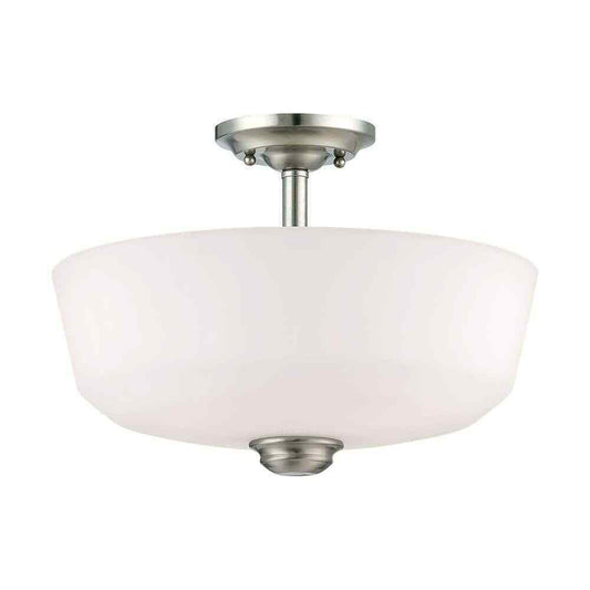 Millennium Lighting Cimmaron 2-Light Satin Nickel Semi Flush Mount