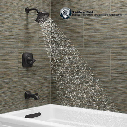 KOHLER Rubicon 1-Handle 3-Spray Tub and Shower Faucet in Matte Black