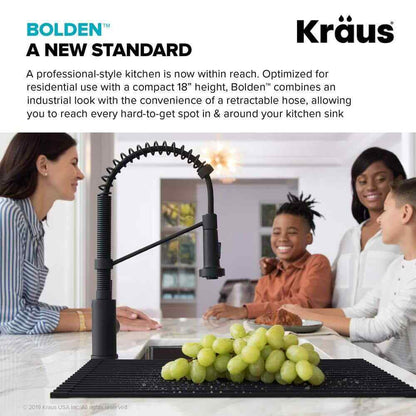 KRAUS Bolden Pull Down Sprayer Kitchen Faucet w/ Dual Function Sprayhead