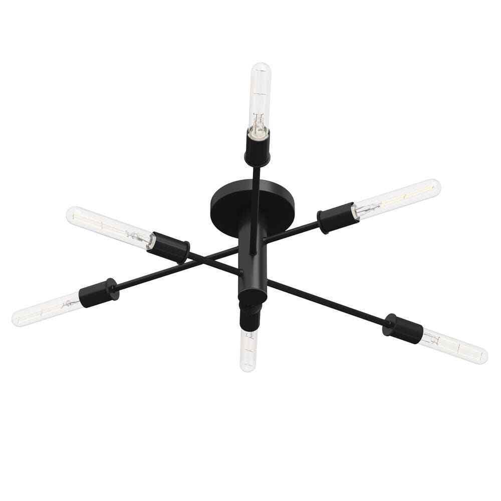 Nathan James Elmont Semi-Flush Mount 6-Light Sputnik Chandelier