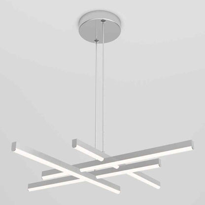 Artika Grid 30-Watt 1 Light Chrome Modern 3 CCT Integrated LED Pendant Fixture