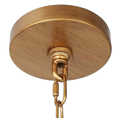 Uolfin Farmhouse Brushed Gold Pendant Kitchen Hanging Pendant Light Fixture
