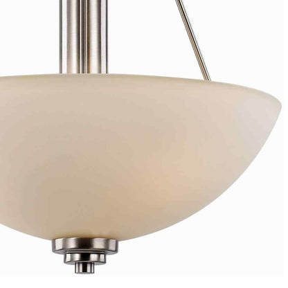 Bel Air Lighting 15.75 in. 3-Light Brushed Nickel Hanging Kitchen Pendant Light
