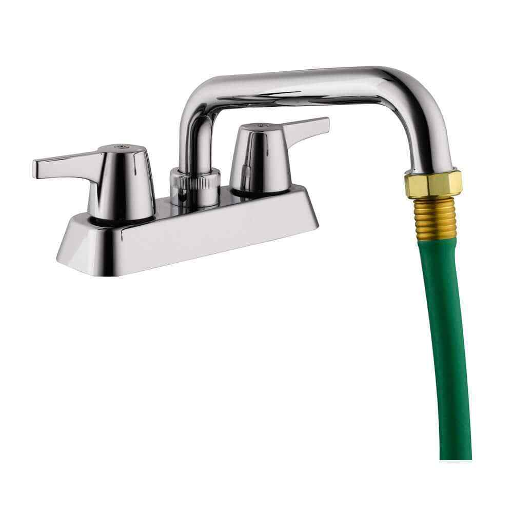 Glacier Bay Aragon 4 in. Centerset 2-Handle Laundry Utility Faucet in Chrome