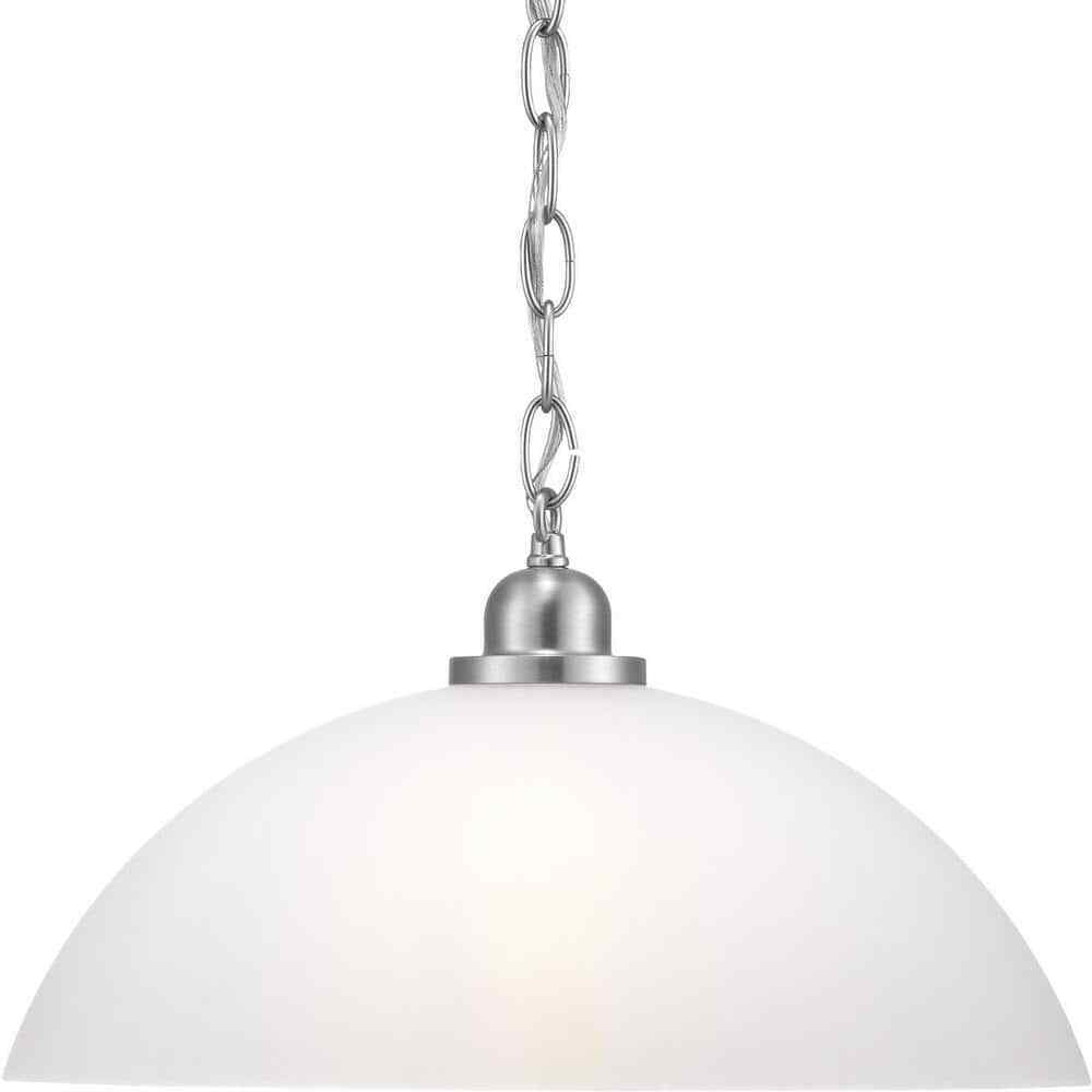 Progress Lighting Classic 1-Light Brushed Nickel Pendant P500149-009