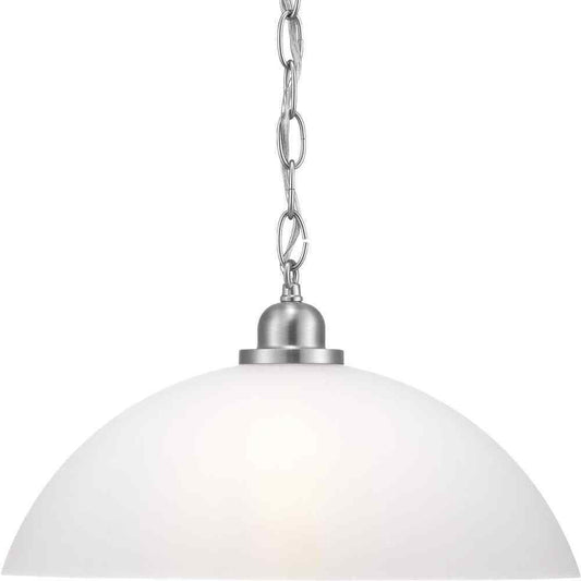 Progress Lighting Classic 1-Light Brushed Nickel Pendant P500149-009
