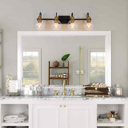 LNC Modern Black Wall Light Bronze and Antique Gold Bathroom Vanity Light