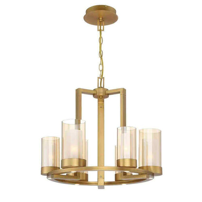 Home Decorators Collection Samantha 60-Watt 6-Light LED Brass Chandelier