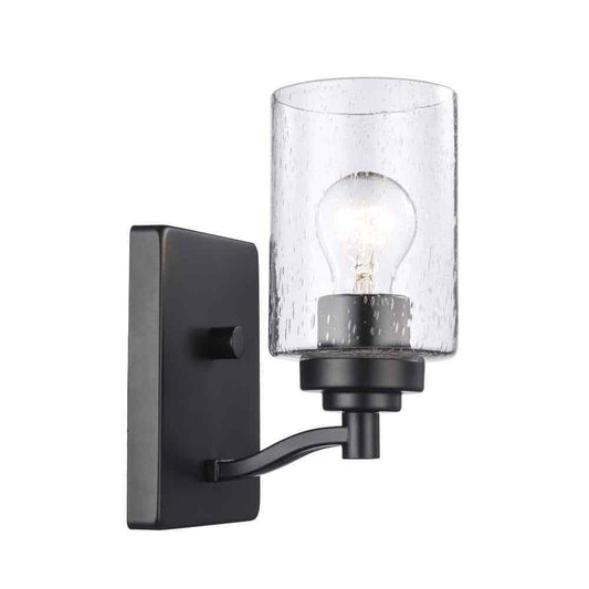 Bel Air Lighting Simi 1-Light Black Indoor Wall Sconce Light Fixture