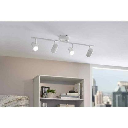 Hampton Bay Crosshaven 4-Light LED Track Ceiling Light Kit Powered by Hubspace