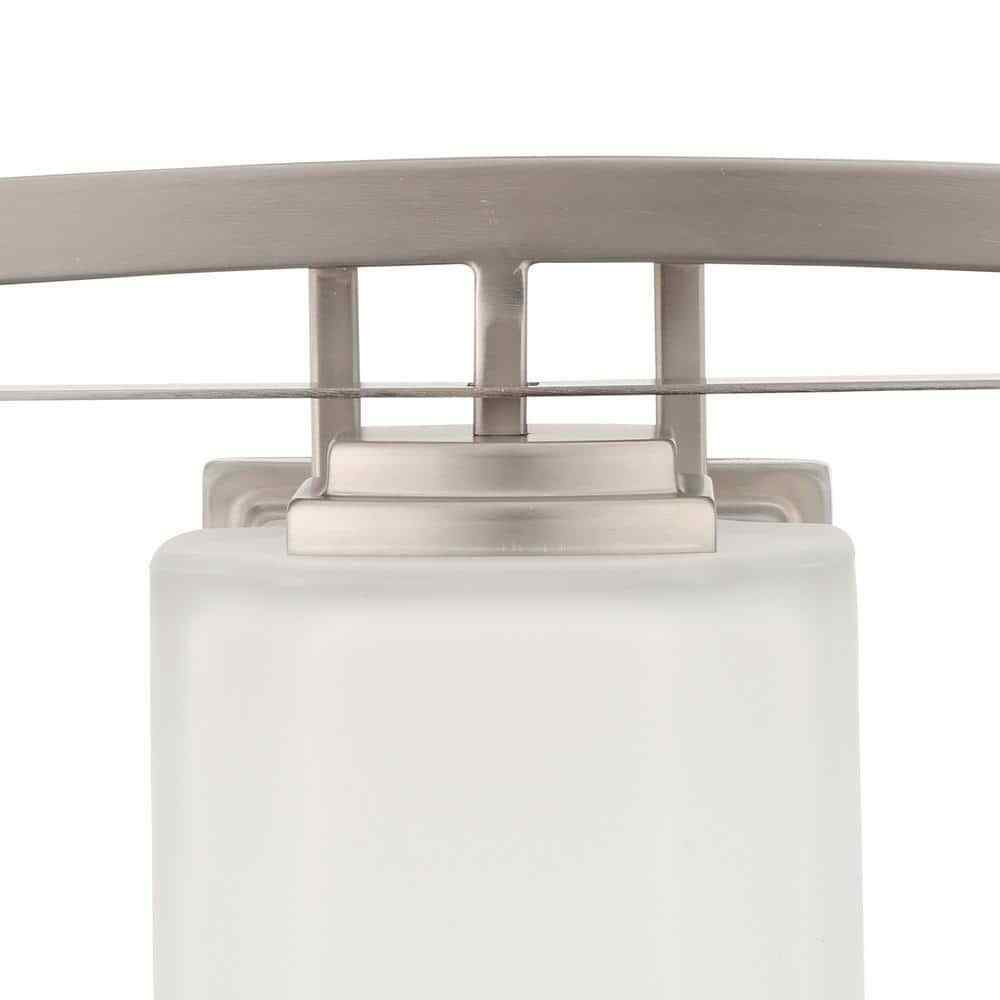 Hampton Bay Architecture 3-Light Brushed Nickel Vanity Light