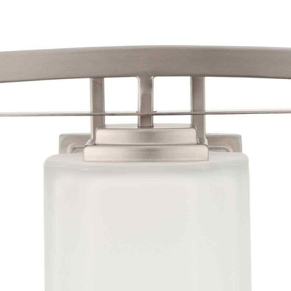 Hampton Bay Architecture 3-Light Brushed Nickel Vanity Light