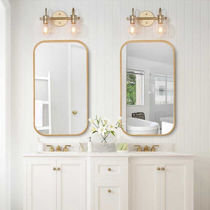 LNC Modern Light Gold Bathroom Vanity Light 2-Light Powder Room Wall Light