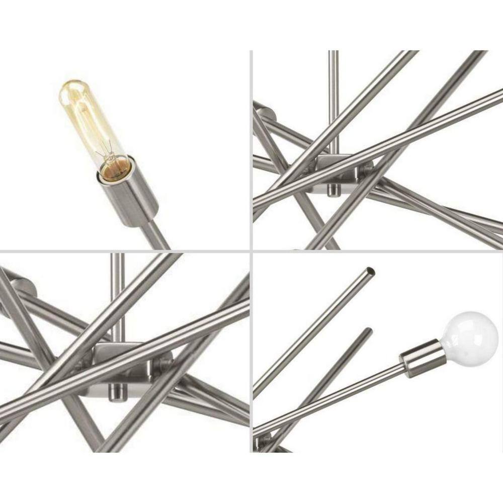 Progress Lighting Astra Collection 6-Light Brushed Nickel Chandelier