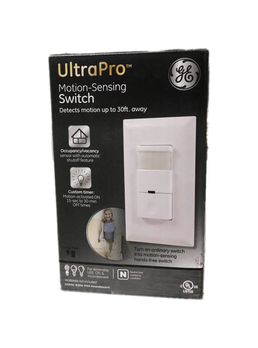 GE Motion-Sensing Switch with Automatic Shut-Off Feature White 11927