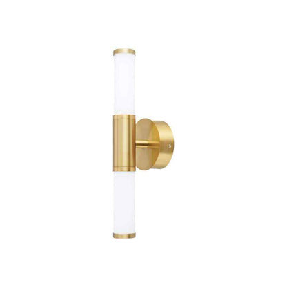 Eglo Palmera Brushed Gold LED Bathroom Vanity Light with Etched Glass Shades