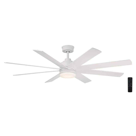 Home Decorators Celene 62 in. Integrated LED Indoor/Outdoor White Ceiling Fan