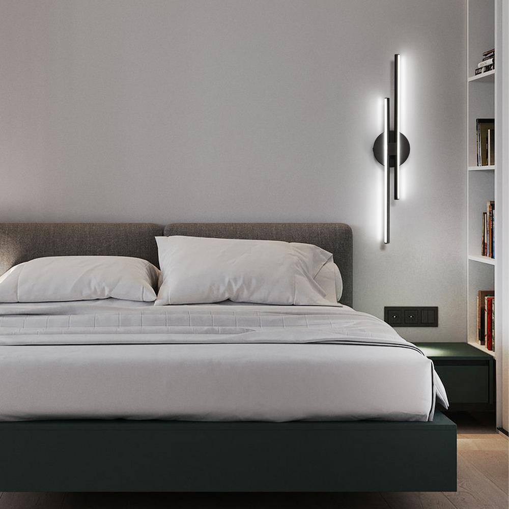 EDISLIVE Bourget Black Modern LED Bath Vanity Light Bar Wall Sconce