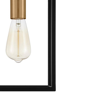 Home Decorators Rollins 1-Light Black Cage Mini Pendant Light for Kitchen