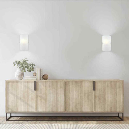 Eglo Troy 3 3 in. W x 11.8 in. H 1-Light Matte Nickel Wall Sconce w/ Glass Shade