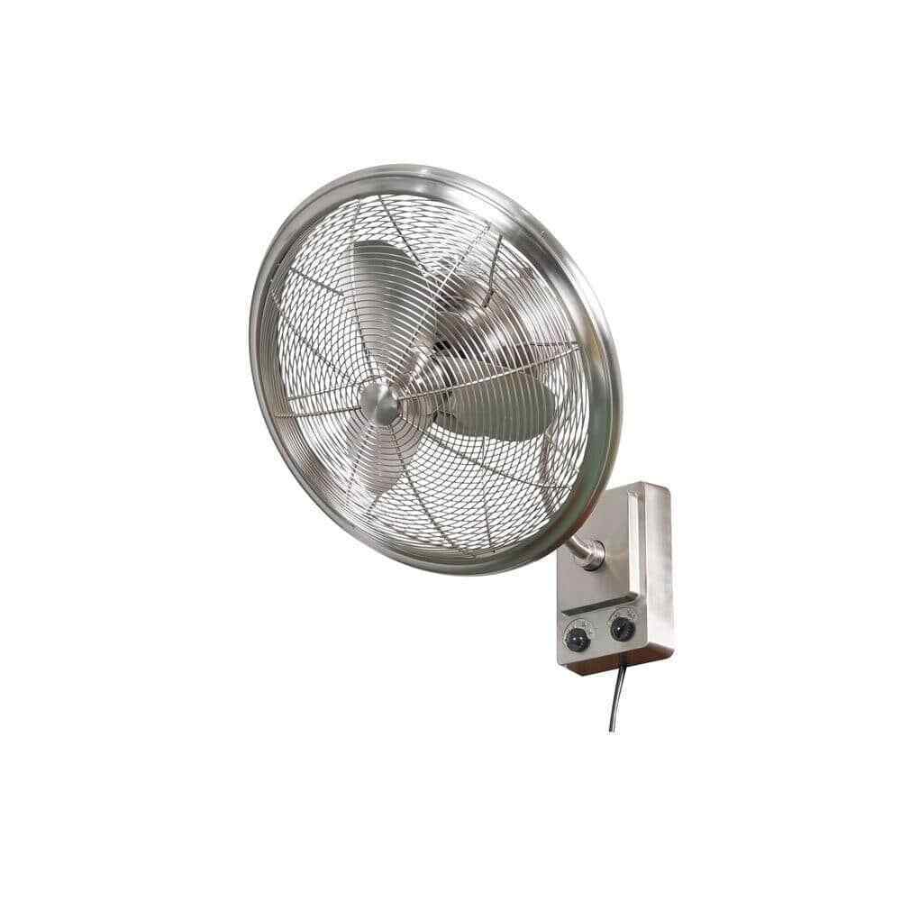 Home Decorators Bentley II 18 in. Brushed Nickel Oscillating Wall Fan