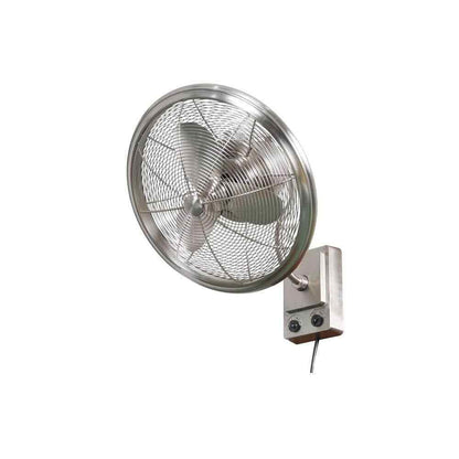 Home Decorators Bentley II 18 in. Brushed Nickel Oscillating Wall Fan