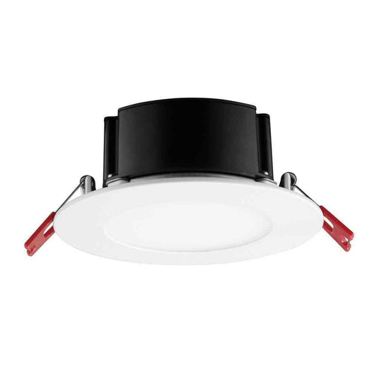 Commercial Electric 4 in. White Flush Round LED Integrated Recessed Lighting Kit