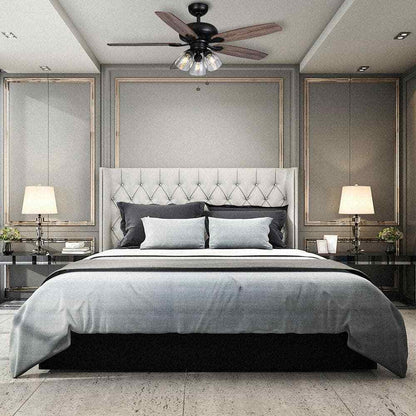 Hampton Bay Rockport 52 in. LED Matte Black Ceiling Fan 91854