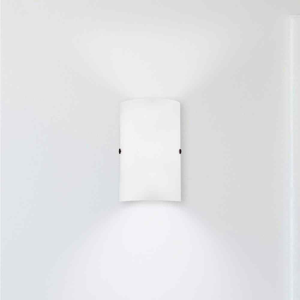 Eglo Troy 3 3 in. W x 11.8 in. H 1-Light Matte Nickel Wall Sconce w/ Glass Shade