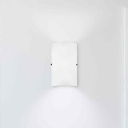 Eglo Troy 3 3 in. W x 11.8 in. H 1-Light Matte Nickel Wall Sconce w/ Glass Shade
